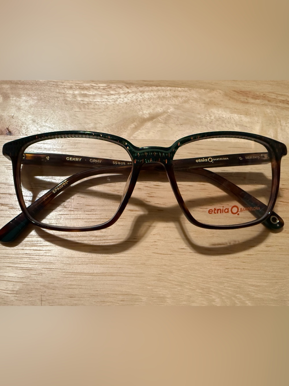 Etnia Barcelona Men's Green Tortoiseshell Optical Glasses
